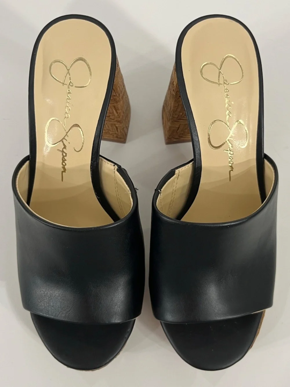 NWB Jessica Simpson Kameena Block Heel Platform Shoes Size 5.5 Black